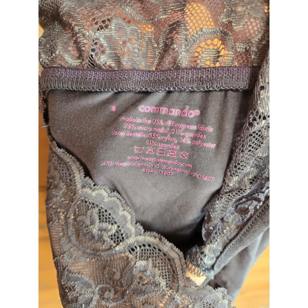 Commando Dress Cami Pajama Lounge Tank Top Gray Lace Small Lingerie Top Slip - Picture 2 of 4